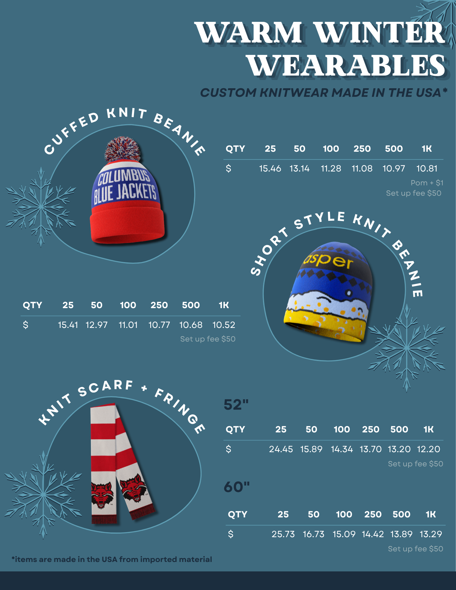 Warm Winter Wearables flyer preview