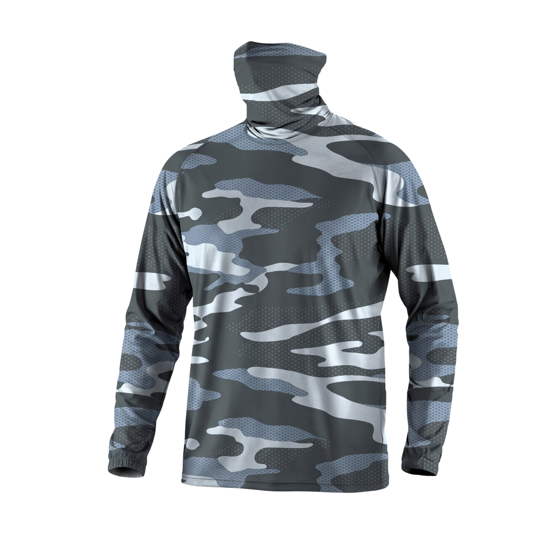 Long Sleeve Gaiter Tee, Dye Sublimated