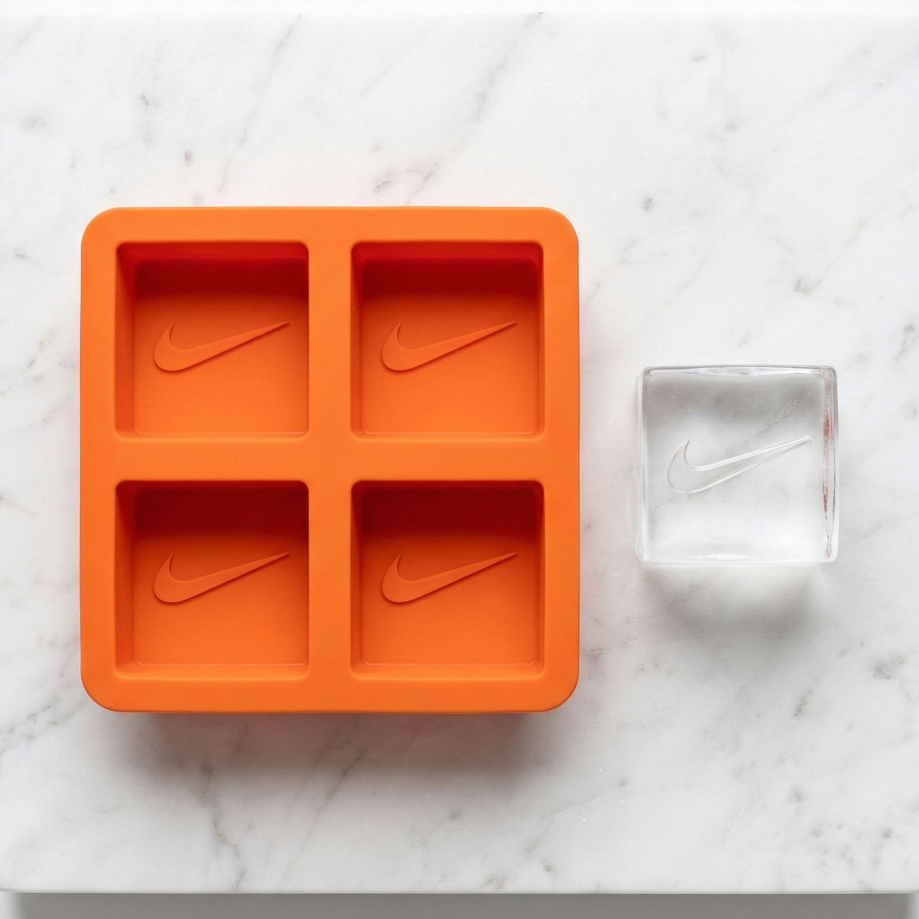 Nike branded silicone ice cube mold