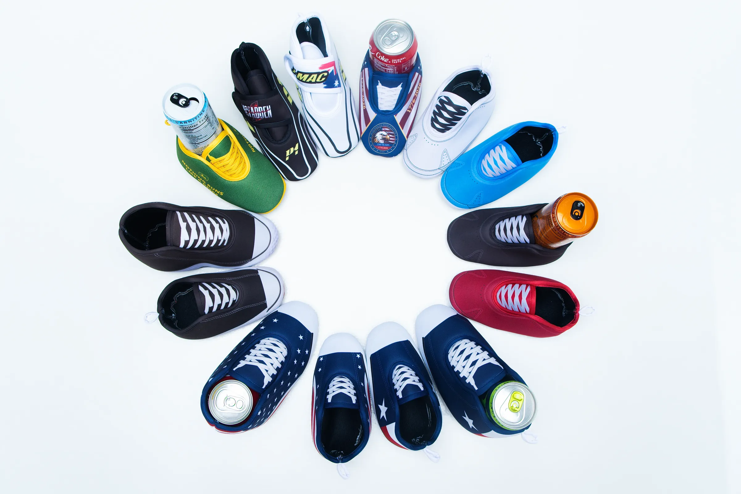 The SHOEZIE Collection — shoe-inspired beverage insulators